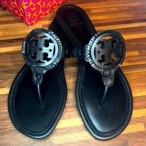 Tory Burch Miller Fringe Sandals